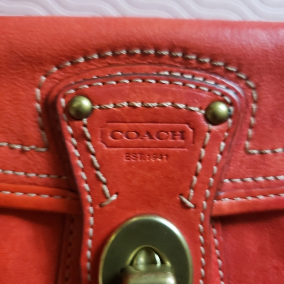 Coach Y2K 65th Anniversary Striped Legacy Lining Gigi Wristlet w Turnlock  Red - Picture 11 of 16